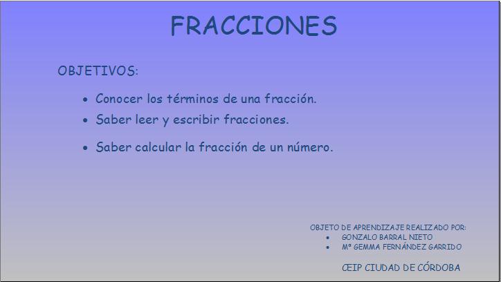 Fracciones | Recurso educativo 33485