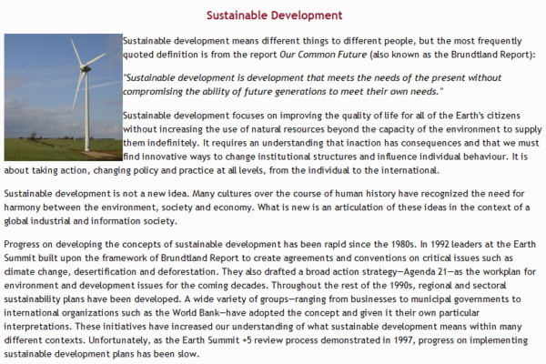 Sustainable development | Recurso educativo 34582