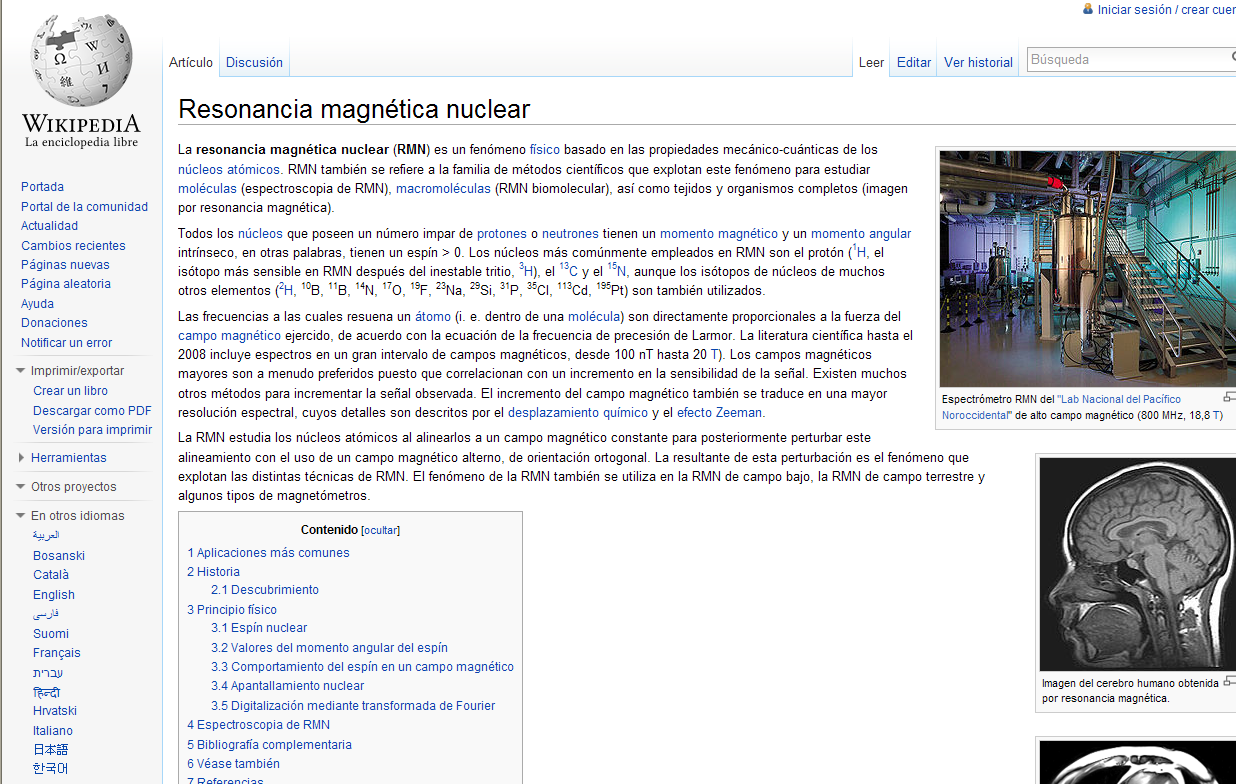 Resonancia magnética nuclear | Recurso educativo 34854
