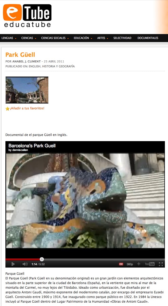 Video: Park Güell | Recurso educativo 39708