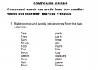 Compound words | Recurso educativo 40587