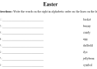 Easter alphabet order | Recurso educativo 42737