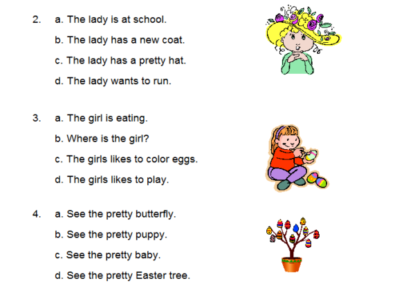 Easter picture sentences | Recurso educativo 42739