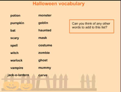 Halloween vocabulary | Recurso educativo 46755