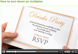 How to turn down an invitation | Recurso educativo 47503