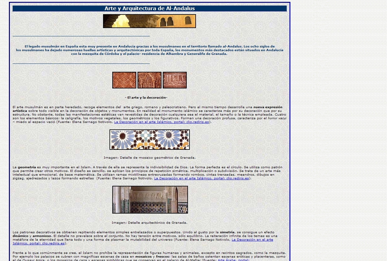 Arte y Arquitectura de Al-Andalus | Recurso educativo 50169