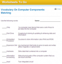 Vocabulary on computer components: Matching | Recurso educativo 68997