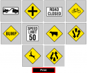 Road signs picture chart | Recurso educativo 79097