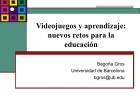Videojuegos y aprendizaje | Recurso educativo 95732
