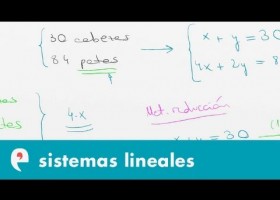 Sistemas de ecuaciones lineales (ejercicio 2) | Recurso educativo 110022
