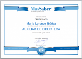 Curso de Auxiliar de biblioteca | MasSaber | Recurso educativo 114041