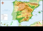 Mapa físic de la Península Ibèrica | Recurso educativo 500095