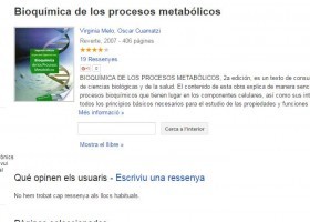 Bioquímica de los procesos metabólicos (Melo Ruiz, V., Ed. Reverté, 2007) | Recurso educativo 755454