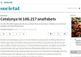 Estudi sobre l'analfabetisme a Catalunya | Recurso educativo 759250