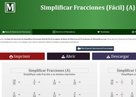 Simplificar fracciones | Recurso educativo 772979