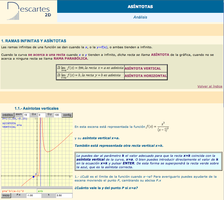 Ramas infinitas y asíntotas | Recurso educativo 92199