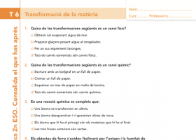 Transformació de la matèria | Recurso educativo 749951